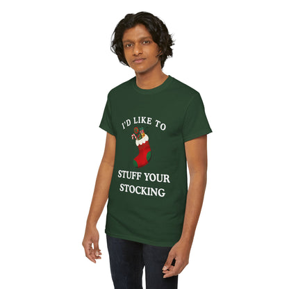 "I'D LIKE TO STUFF YOUR STOCKING" - Unwearablez' 'Xmas' Collection Unisex tee - US Edition
