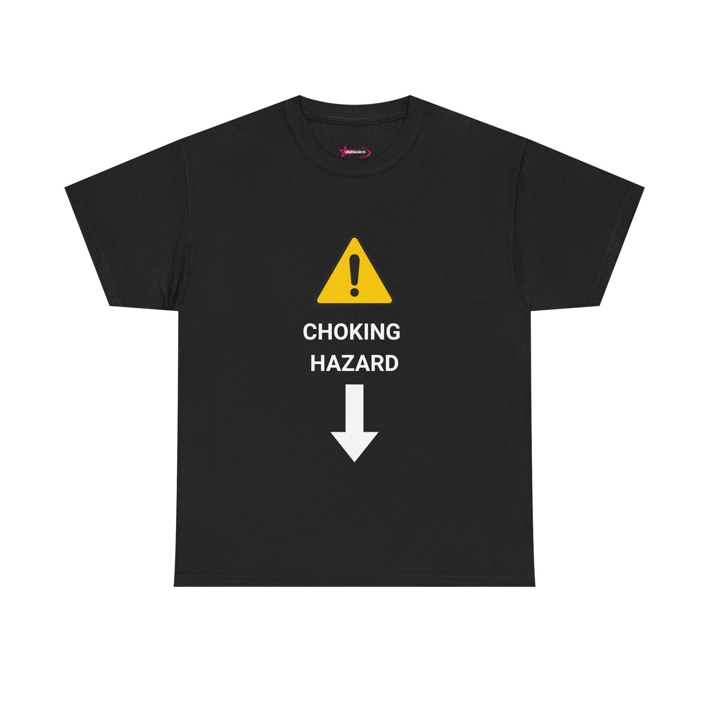 "CHOKING HAZARD' Unwearablez 'Caution' meme Collection Unisex tee