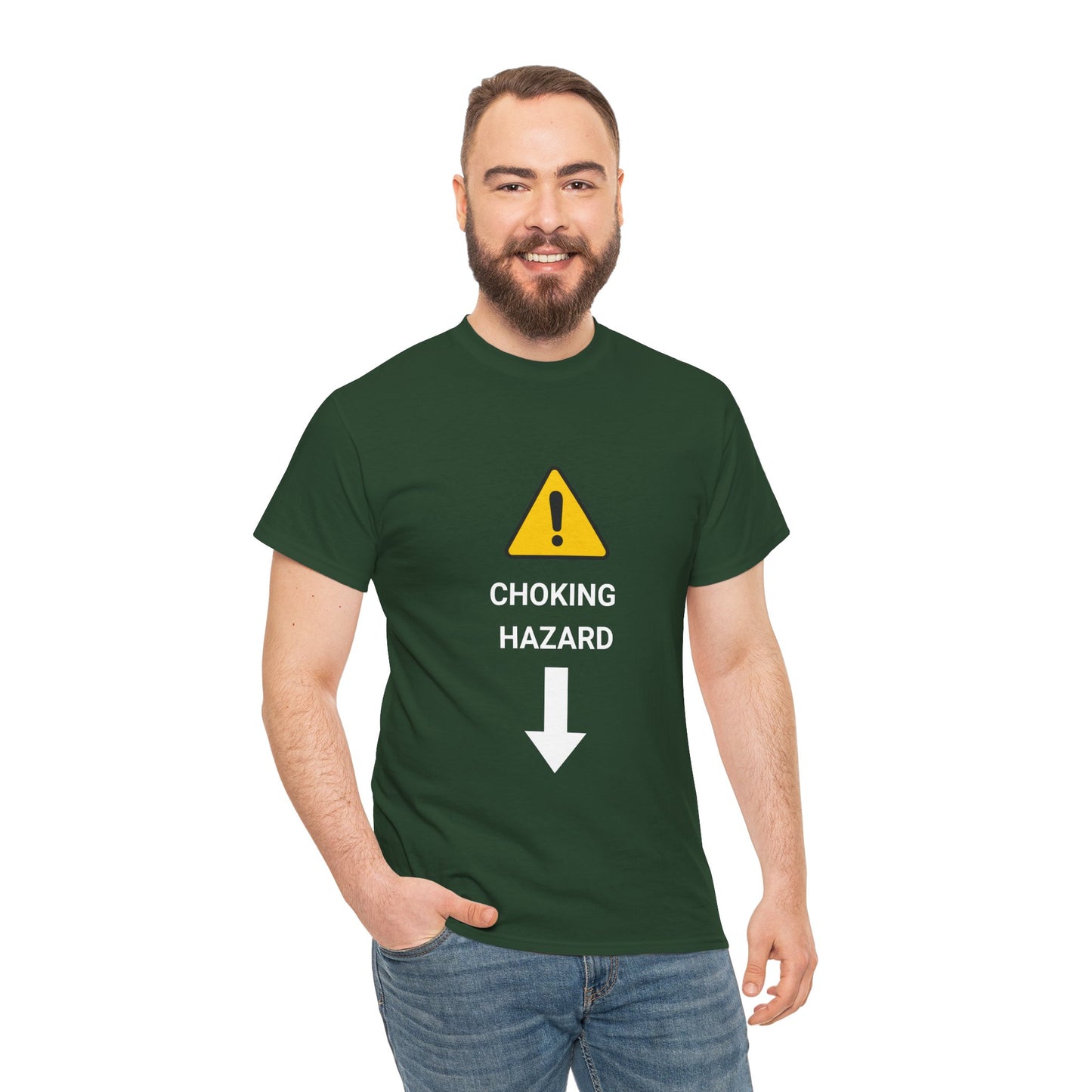 "CHOKING HAZARD' Unwearablez 'Caution' meme Collection Unisex tee - EU EDITION