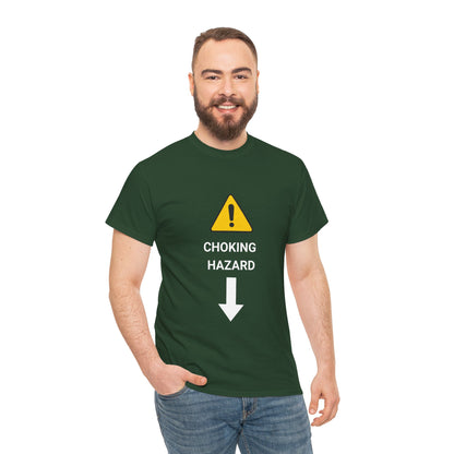 "CHOKING HAZARD' Unwearablez 'Caution' meme Collection Unisex tee - EU EDITION