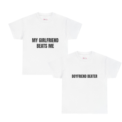'BOYFRIEND BEATER' - Unwearablez couple's bundle - White