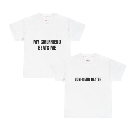 'BOYFRIEND BEATER' - Unwearablez couple's bundle - White