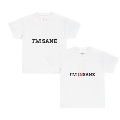 'IN SANE'- Unwearablez couple's bundle - WHITE