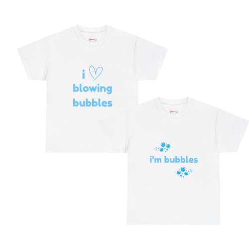 'Blowing Bubbles' - Unwearablez couple's bundle - WHITE