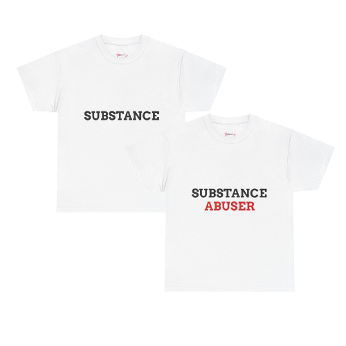 'Substance Abuser' - Unwearablez couple's bundle - White
