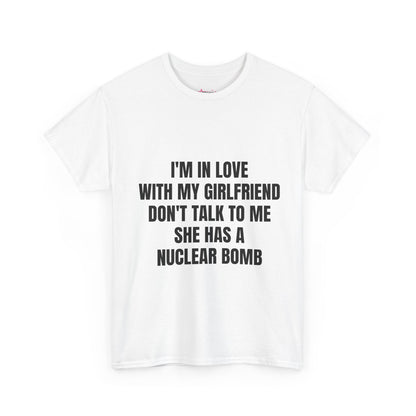 'GF/BF HAS A NUCLEAR BOMB' - Unwearablez couple's bundle - WHITE