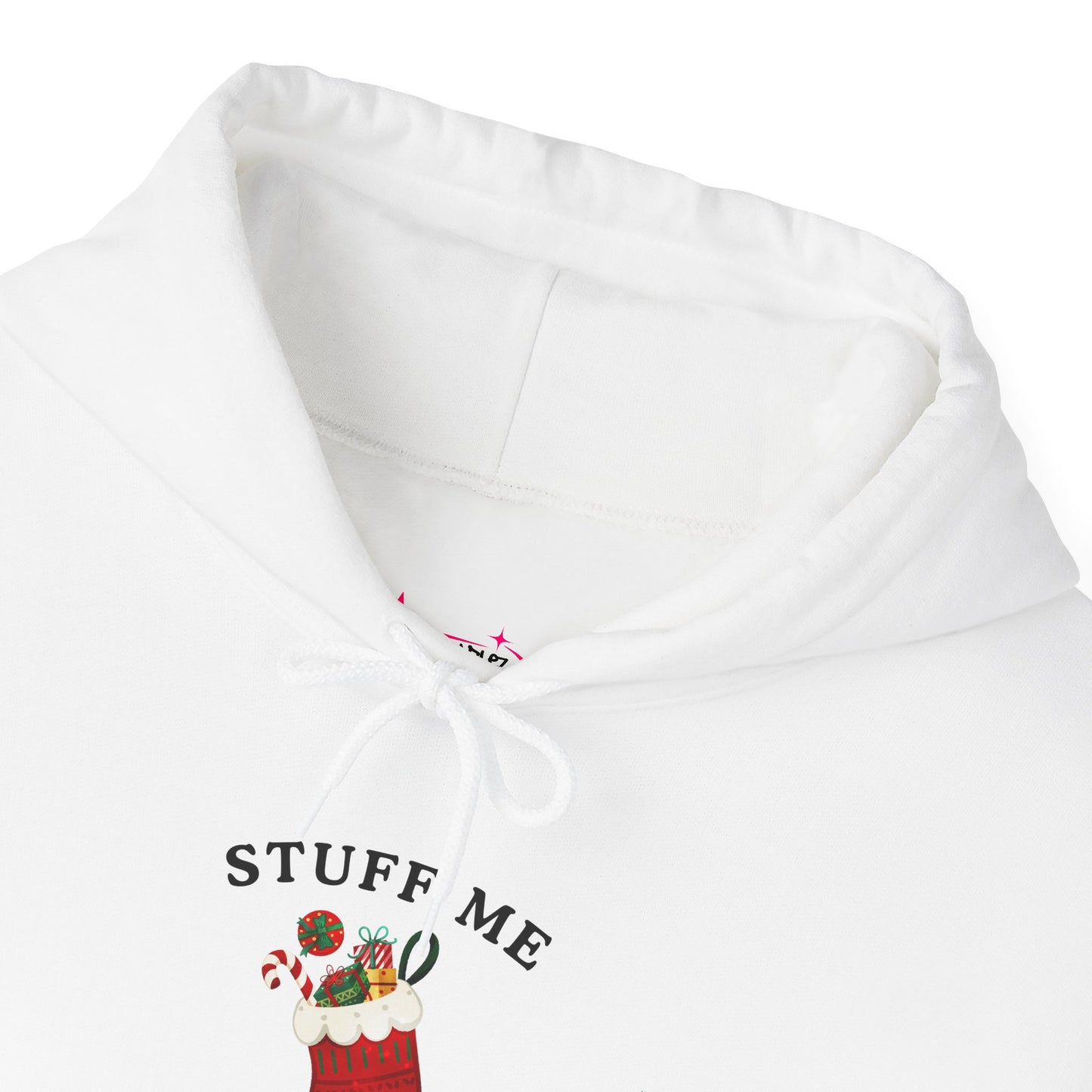 'STOCKING' - Unwearablez 'Xmas' Collection 2 in 1 Couple's Hoodie Bundle in WHITE - US Edition.
