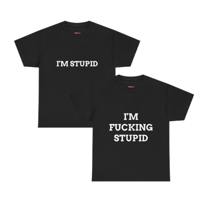 'F*CKING STUPID (V2)' - Unwearablez couple's bundle - BLACK