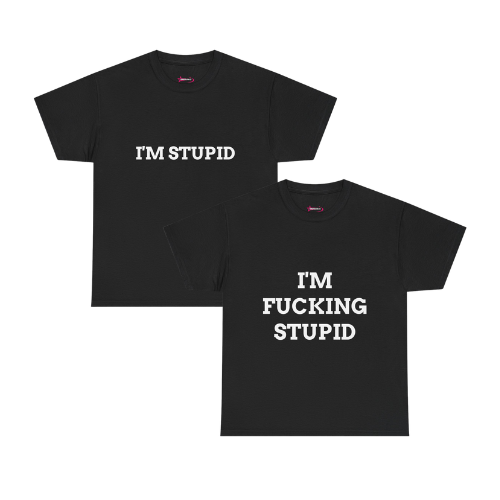 'F*CKING STUPID (V2)' - Unwearablez couple's bundle - BLACK