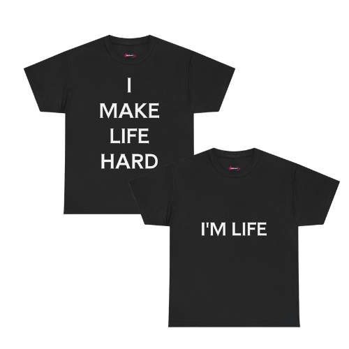 'I MAKE LIFE HARD' - Unwearablez couple's bundle - BLACK