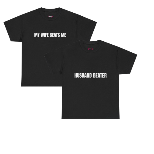 'Husband Beater' - Unwearablez couple's bundle - BLACK