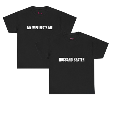 'Husband Beater' - Unwearablez couple's bundle - BLACK