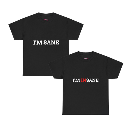 'IN SANE'- Unwearablez couple's bundle - BLACK