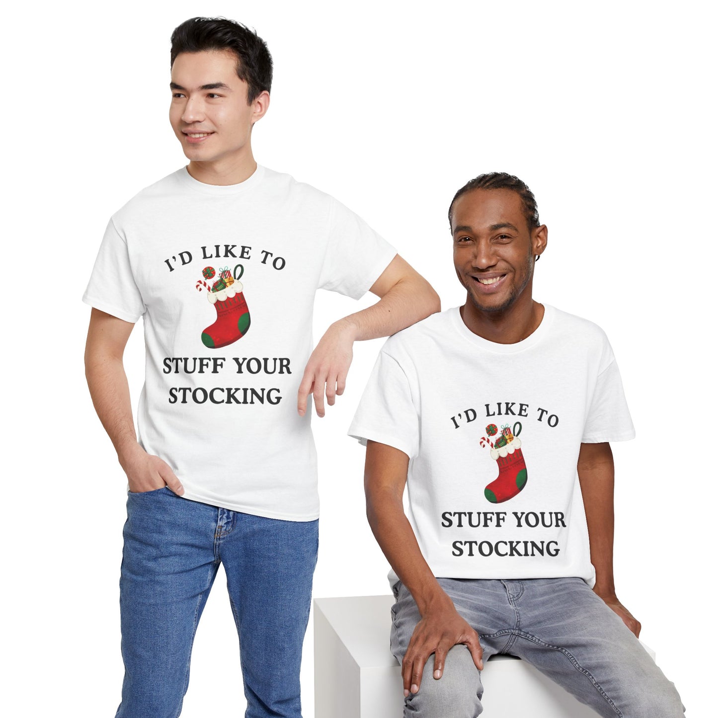 "I'D LIKE TO STUFF YOUR STOCKING" - Unwearablez' 'Xmas' Collection Unisex tee - US Edition