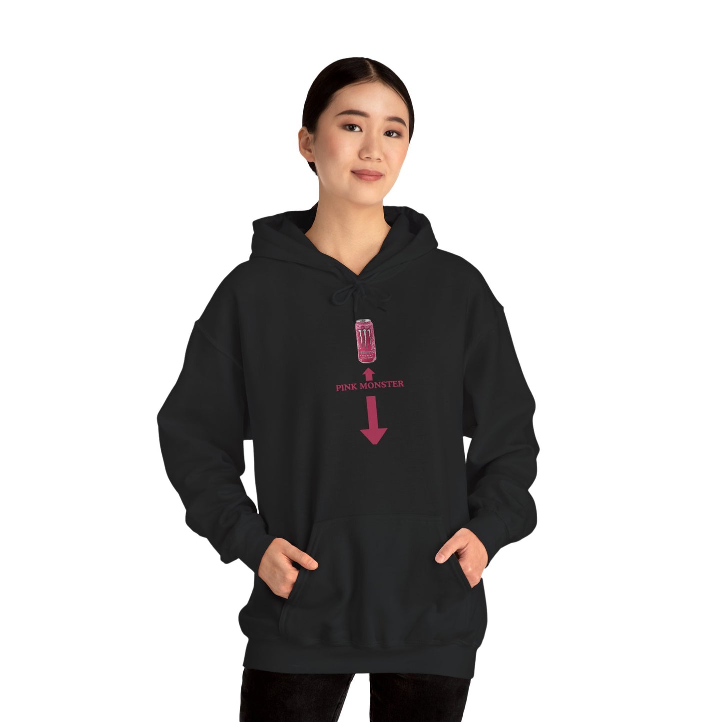 "Pink Monster" Unwearablez 'Monster' meme Collection Unisex Hoodie
