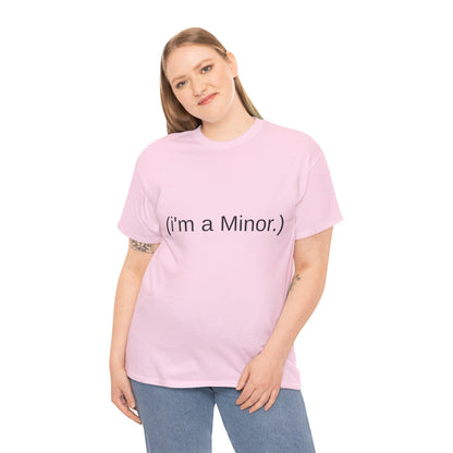 "(i'm a minor.)" - Unwearablez 'ILLEGAL' meme Collection Unisex tee - EU Edition