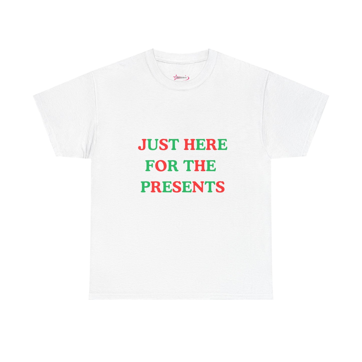 "JUST HERE FOR THE PRESENTS" - Unwearablez 'Xmas' Collection Unisex tee - US Edition