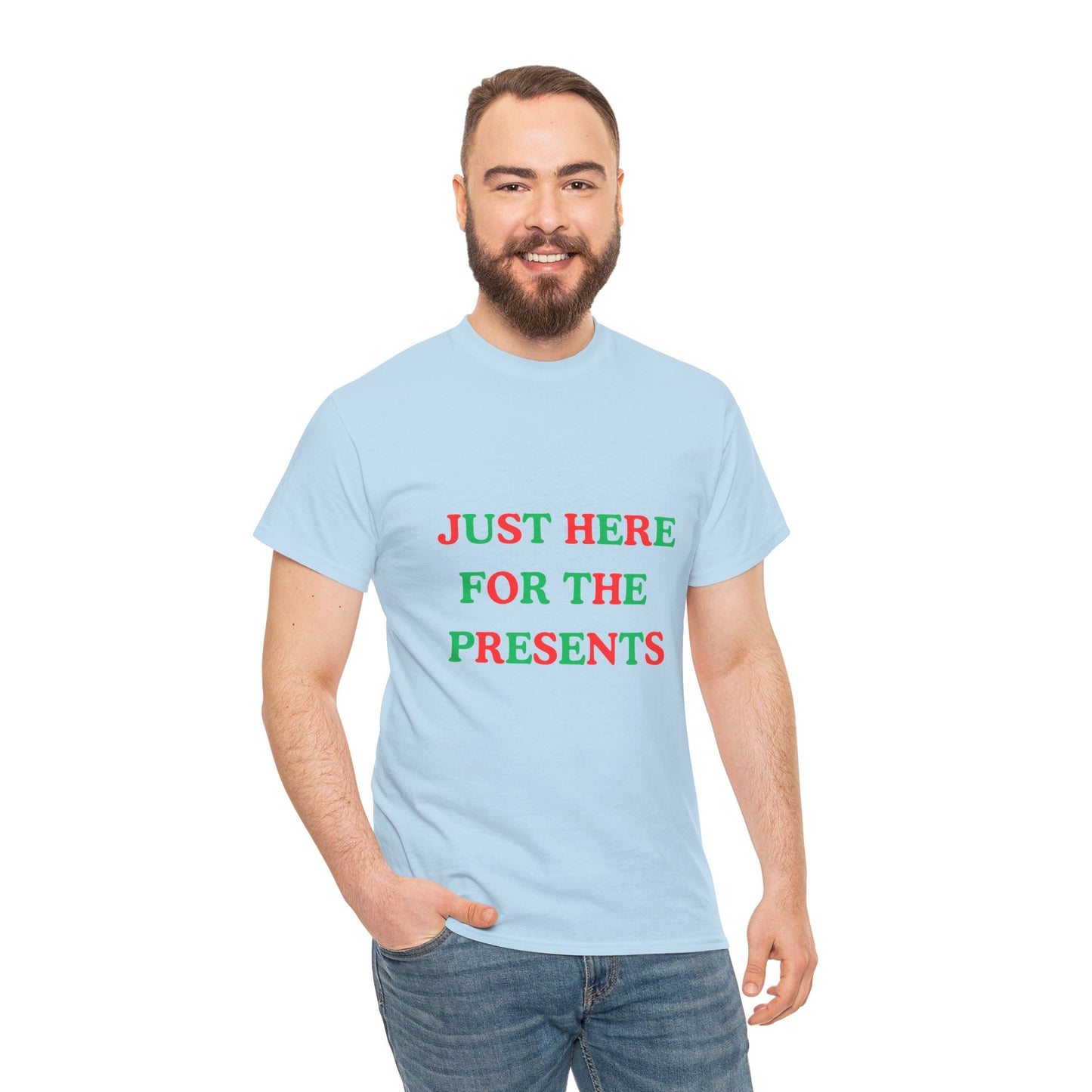 "JUST HERE FOR THE PRESENTS" - Unwearablez 'Xmas' Collection Unisex tee - US Edition