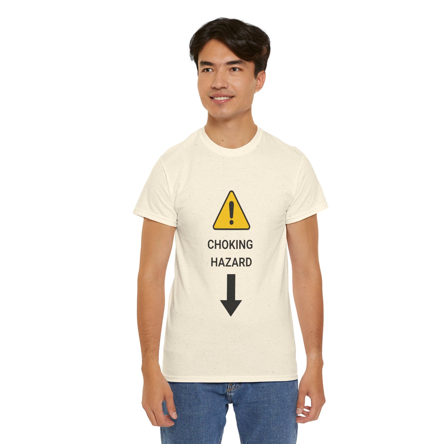 "CHOKING HAZARD' Unwearablez 'Caution' meme Collection Unisex tee