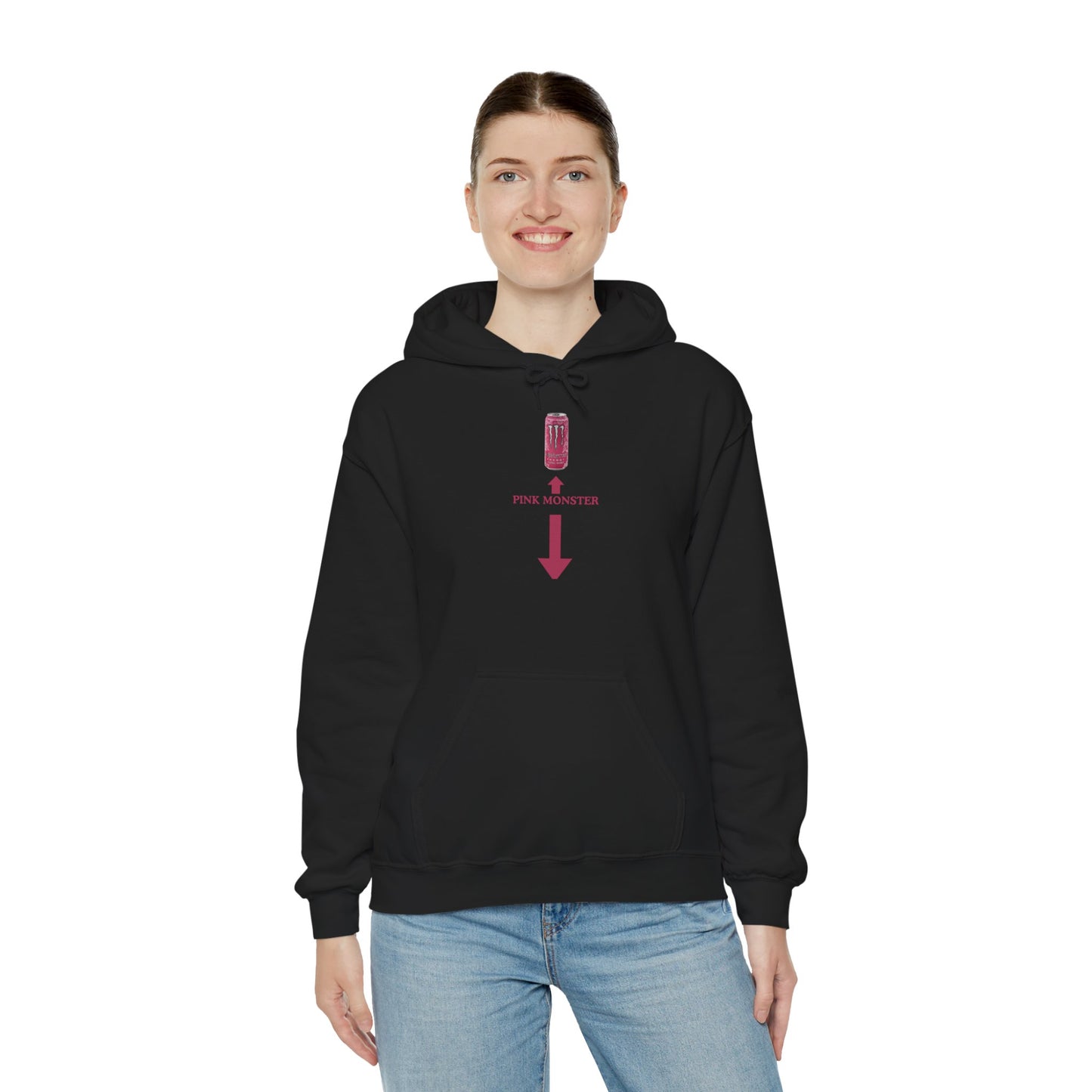 "Pink Monster" Unwearablez 'Monster' meme Collection Unisex Hoodie