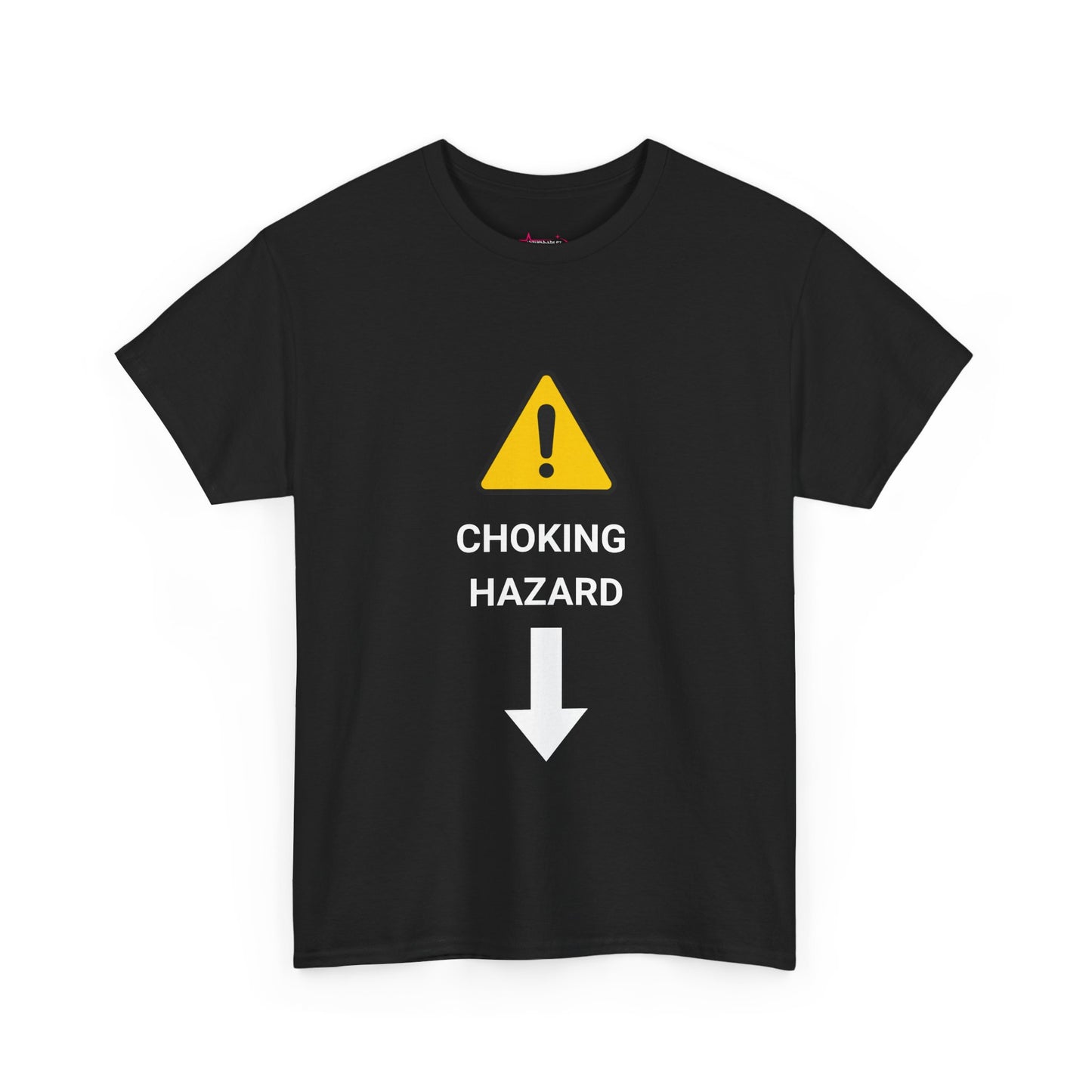 "CHOKING HAZARD' Unwearablez 'Caution' meme Collection Unisex tee