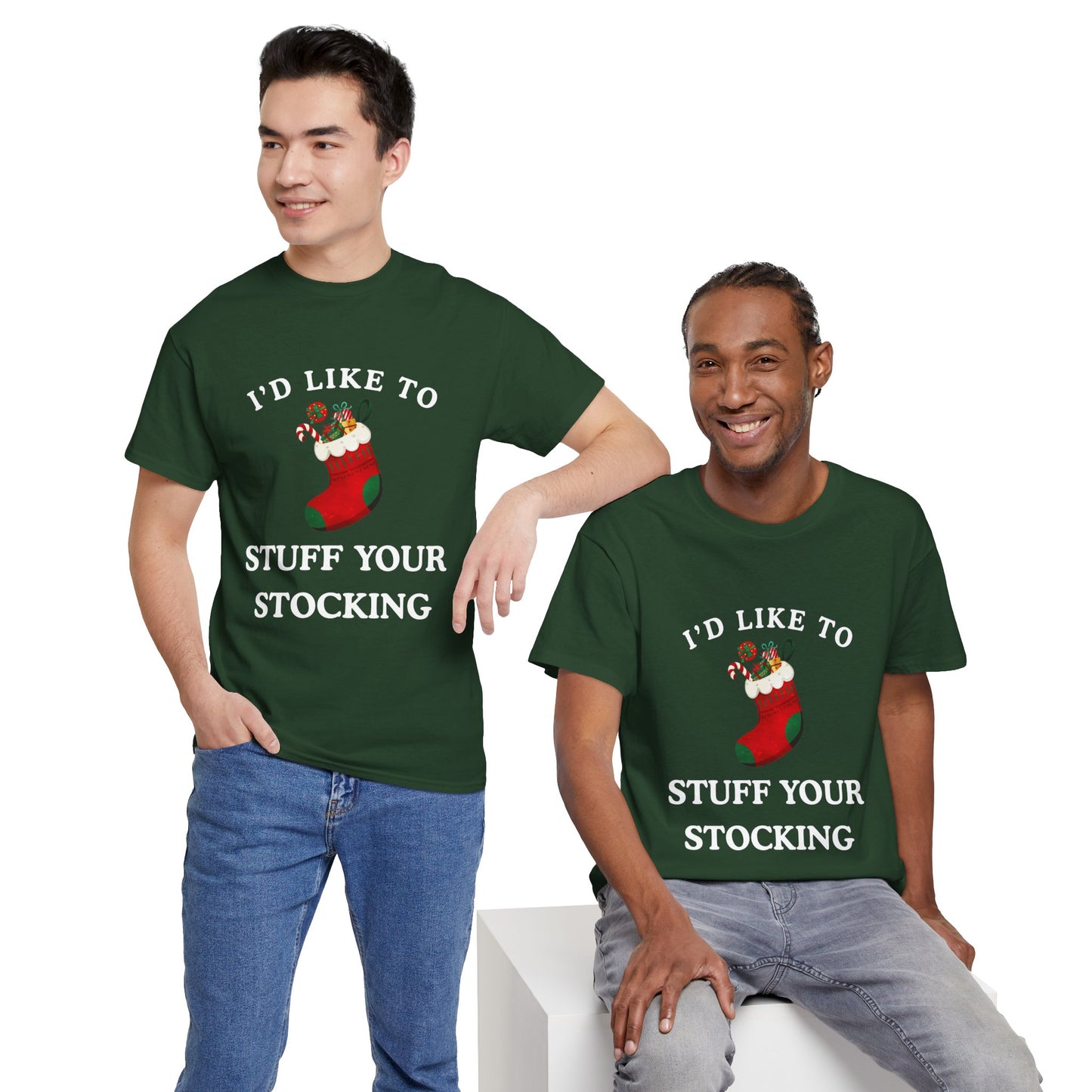 "I'D LIKE TO STUFF YOUR STOCKING" - Unwearablez' 'Xmas' Collection Unisex tee - US Edition