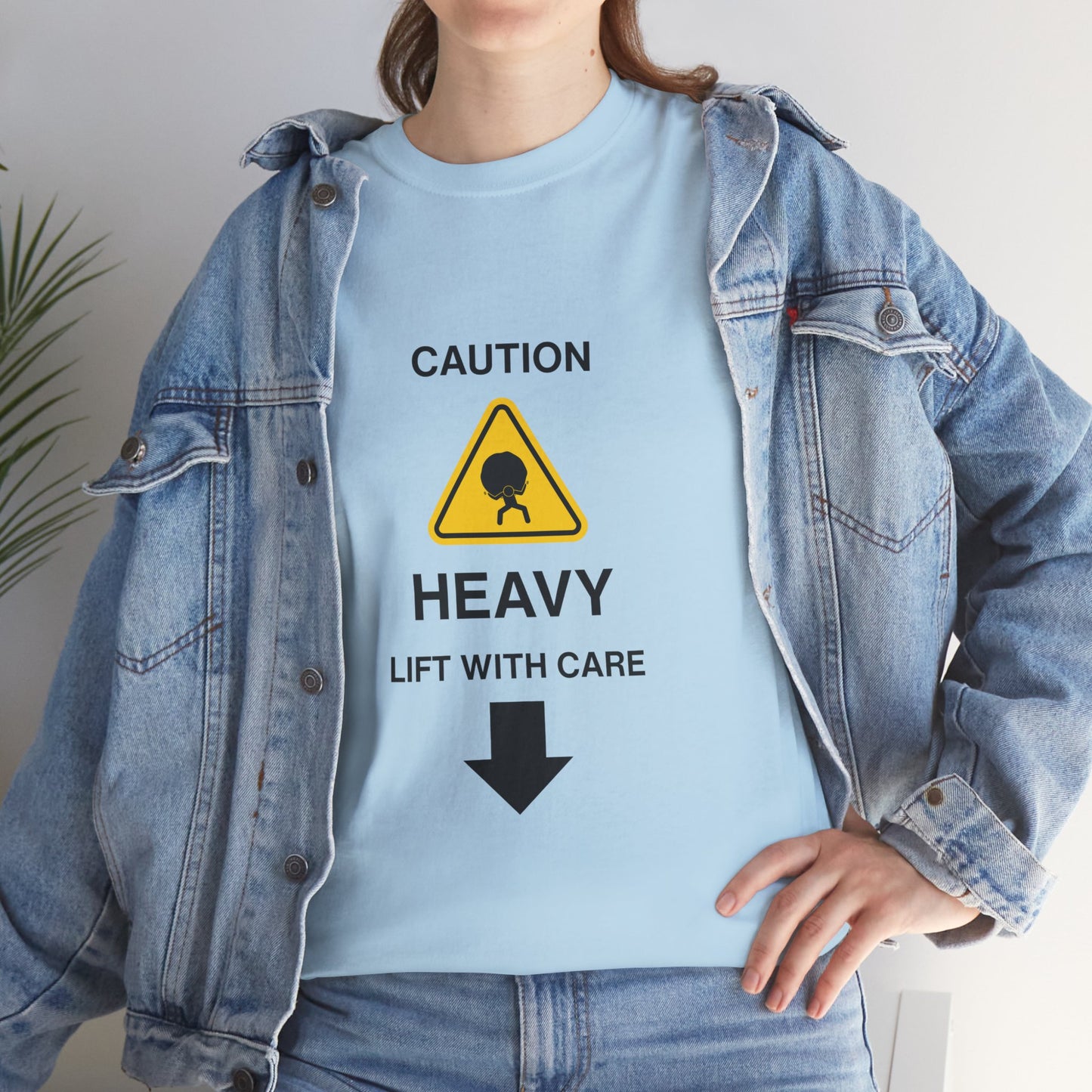 "LIFT WITH CARE" - Unwearablez 'Caution' meme Collection Unisex tee - US EDITION