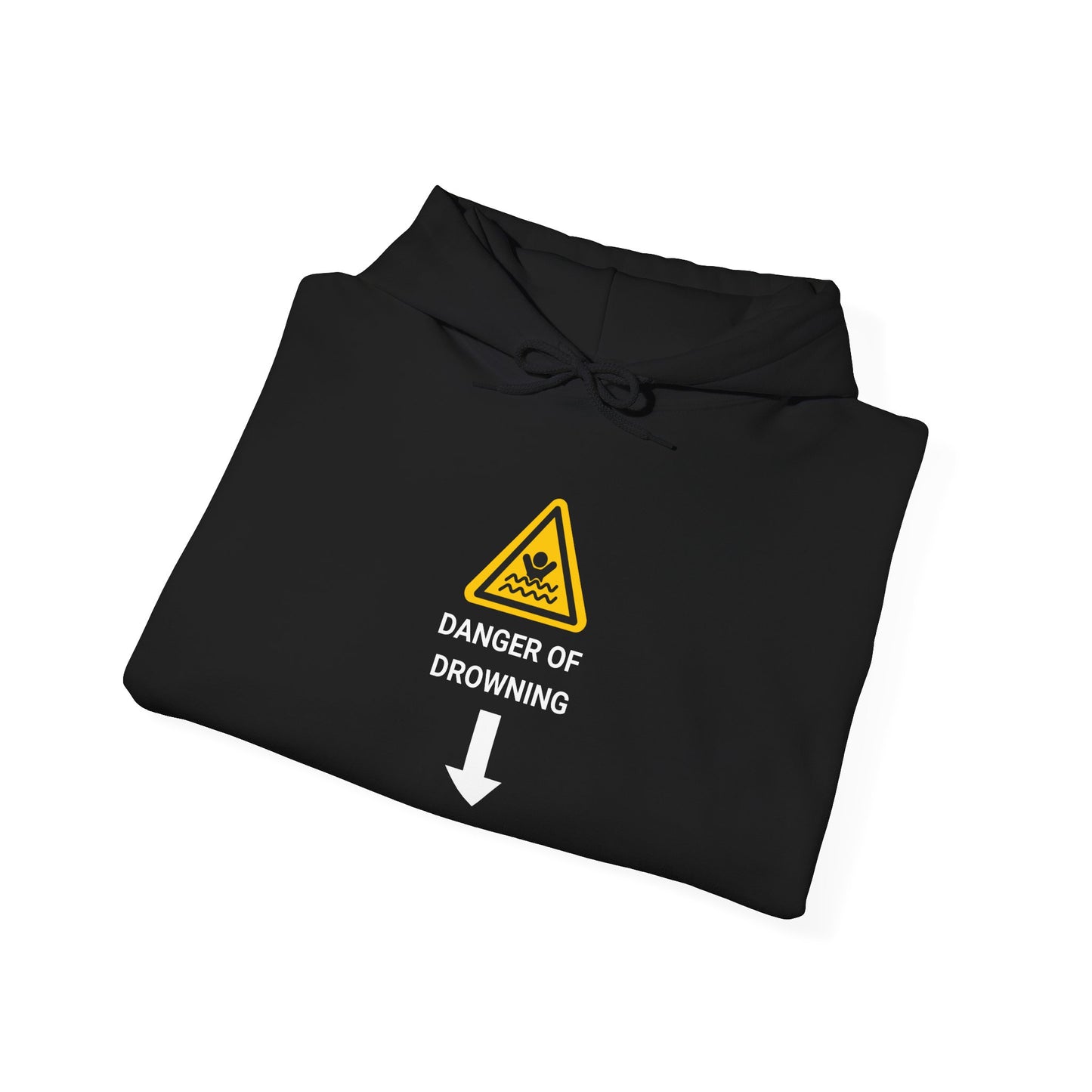 "Danger of Drowning' Unwearablez 'Caution' meme Collection Unisex Hoodie
