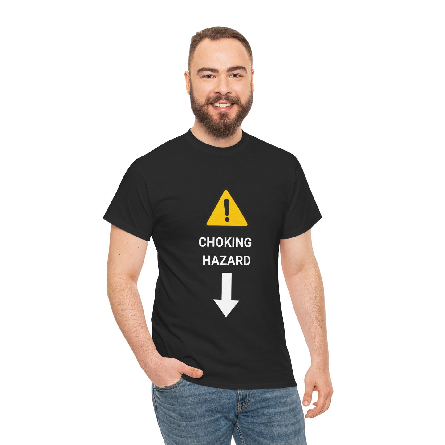 "CHOKING HAZARD' Unwearablez 'Caution' meme Collection Unisex tee - EU EDITION