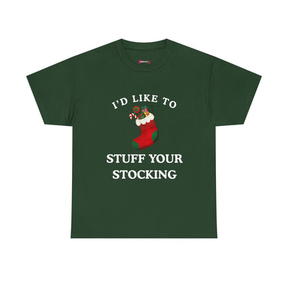 "I'D LIKE TO STUFF YOUR STOCKING" - Unwearablez' 'Xmas' Collection Unisex tee - US Edition