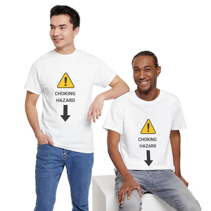 "CHOKING HAZARD' Unwearablez 'Caution' meme Collection Unisex tee - EU EDITION