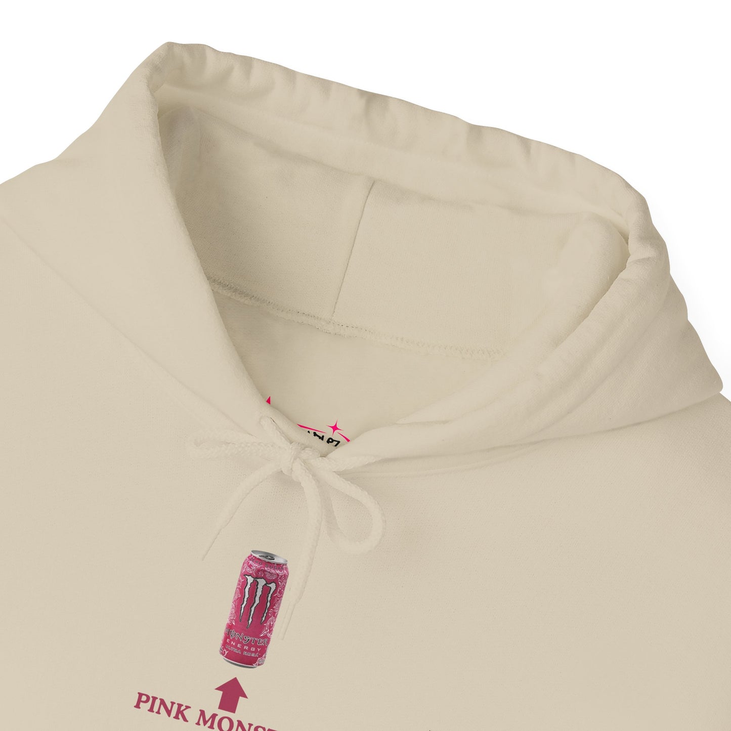 "Pink Monster" Unwearablez 'Monster' meme Collection Unisex Hoodie