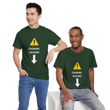 "CHOKING HAZARD' Unwearablez 'Caution' meme Collection Unisex tee - EU EDITION