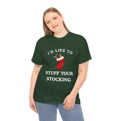 "I'D LIKE TO STUFF YOUR STOCKING" - Unwearablez' 'Xmas' Collection Unisex tee - US Edition