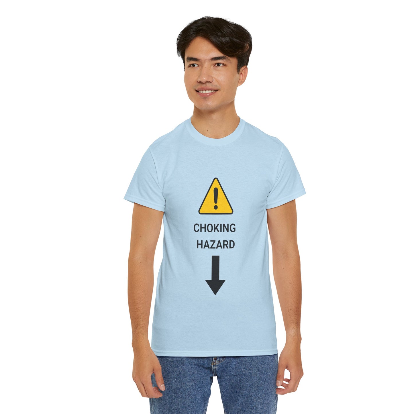 "CHOKING HAZARD' Unwearablez 'Caution' meme Collection Unisex tee
