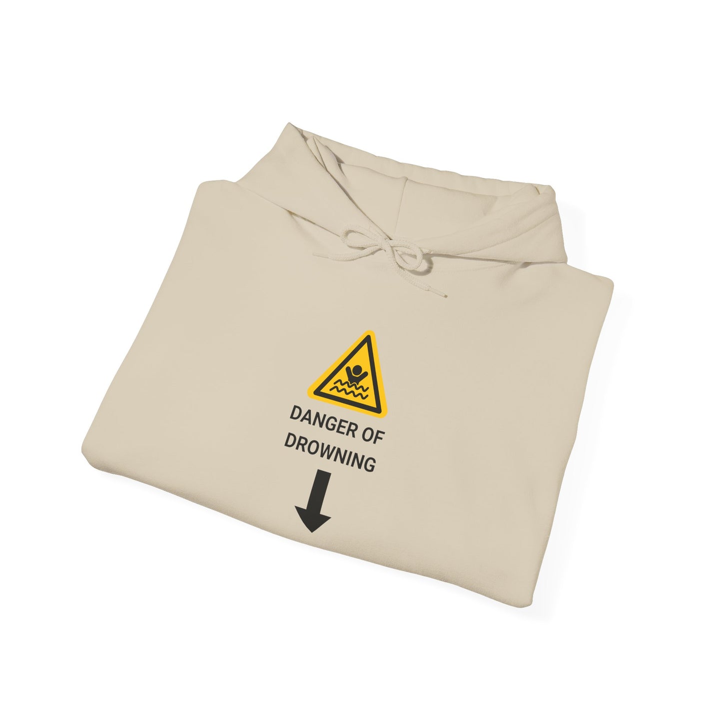"Danger of Drowning' Unwearablez 'Caution' meme Collection Unisex Hoodie