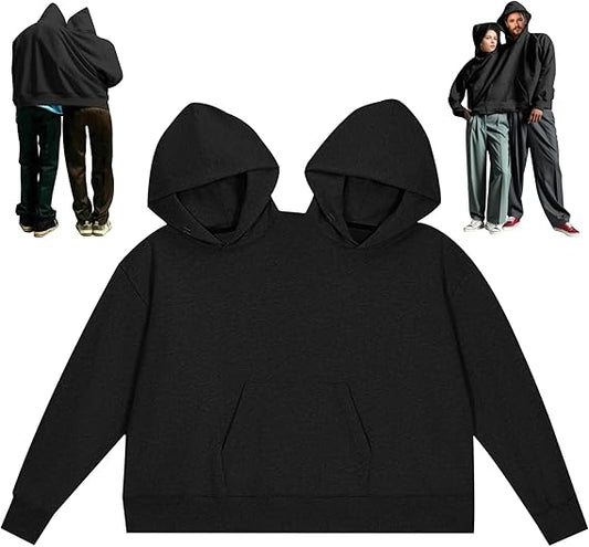Unwearablez' 2 person blank Hoodie in BLACK