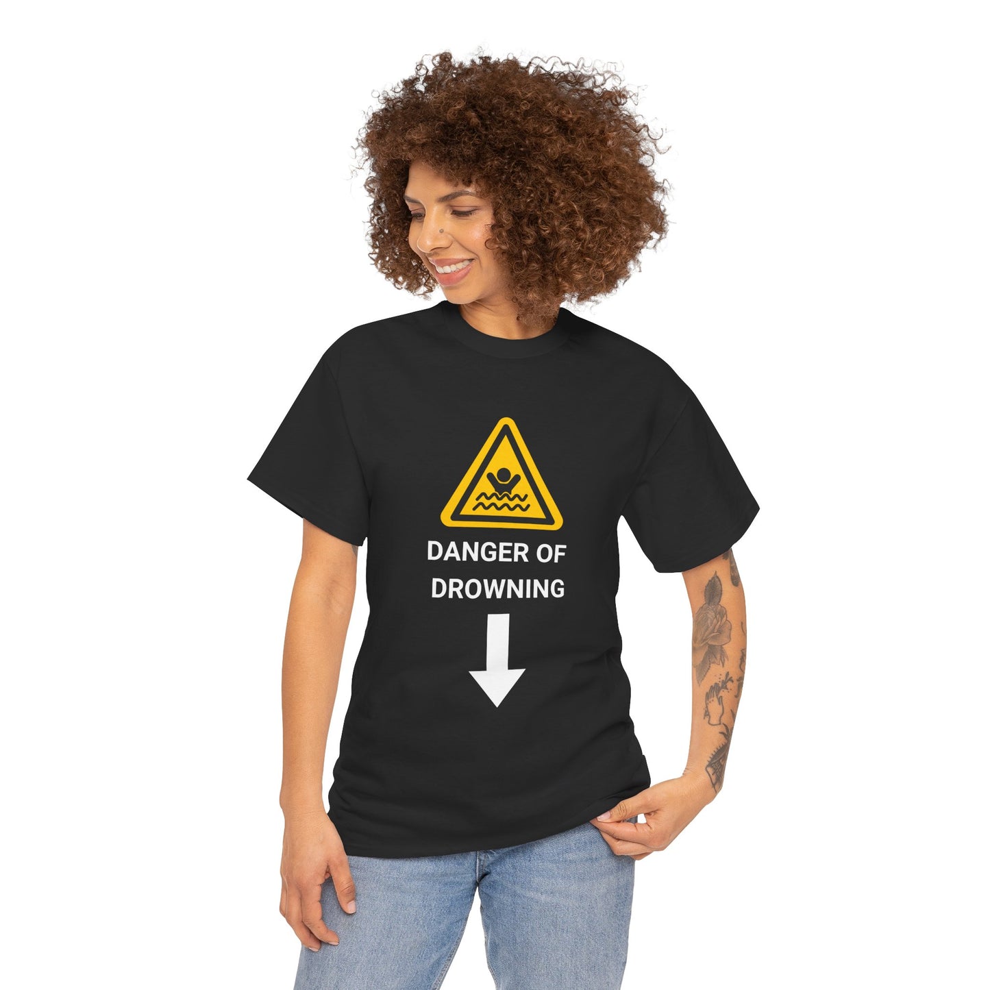 "DANGER OF DROWNING" - Unwearablez 'Caution' meme Collection Unisex tee