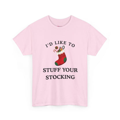 "I'D LIKE TO STUFF YOUR STOCKING" - Unwearablez' 'Xmas' Collection Unisex tee - US Edition
