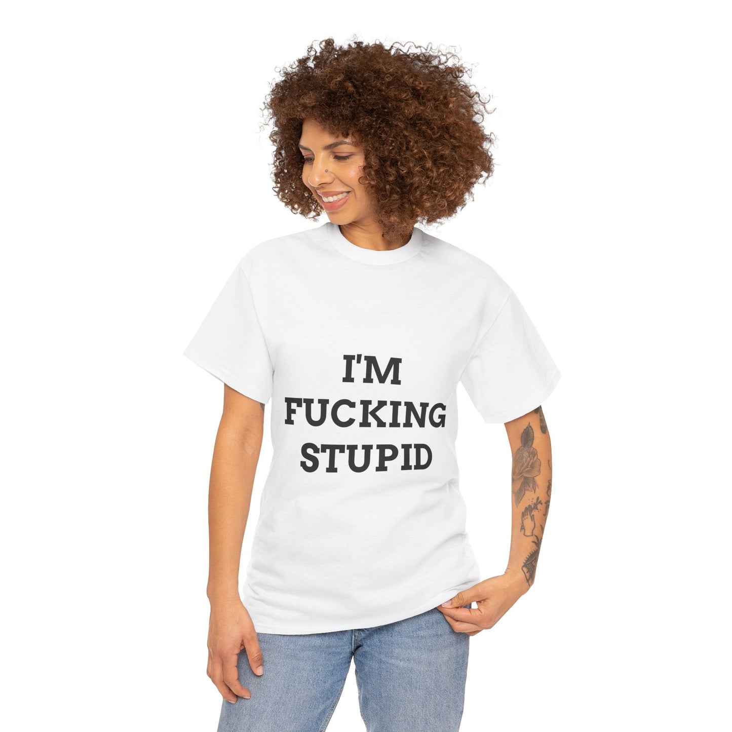 'F*CKING STUPID (V2)' - Unwearablez couple's bundle - WHITE