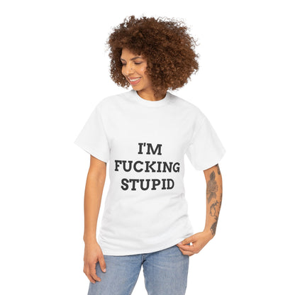 'F*CKING STUPID (V2)' - Unwearablez couple's bundle - WHITE