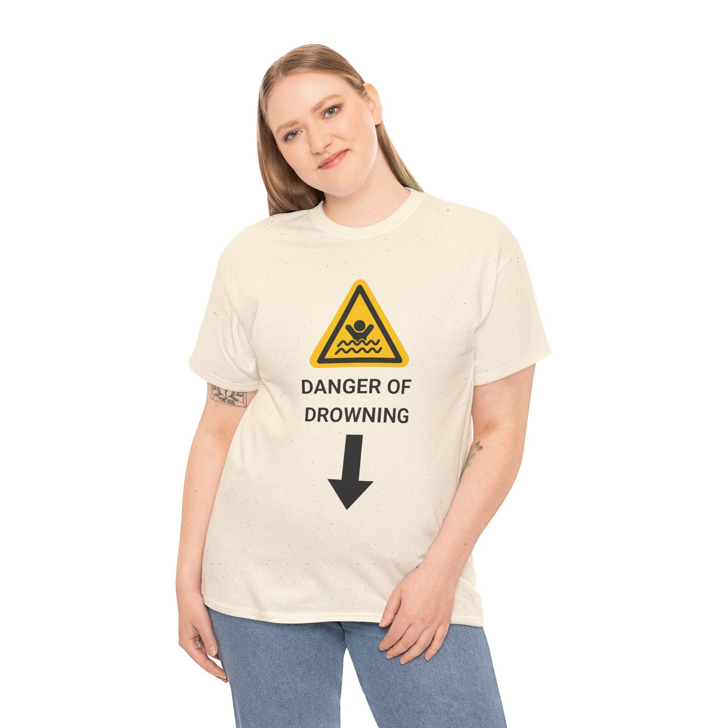 "DANGER OF DROWNING" - Unwearablez 'Caution' meme Collection Unisex tee
