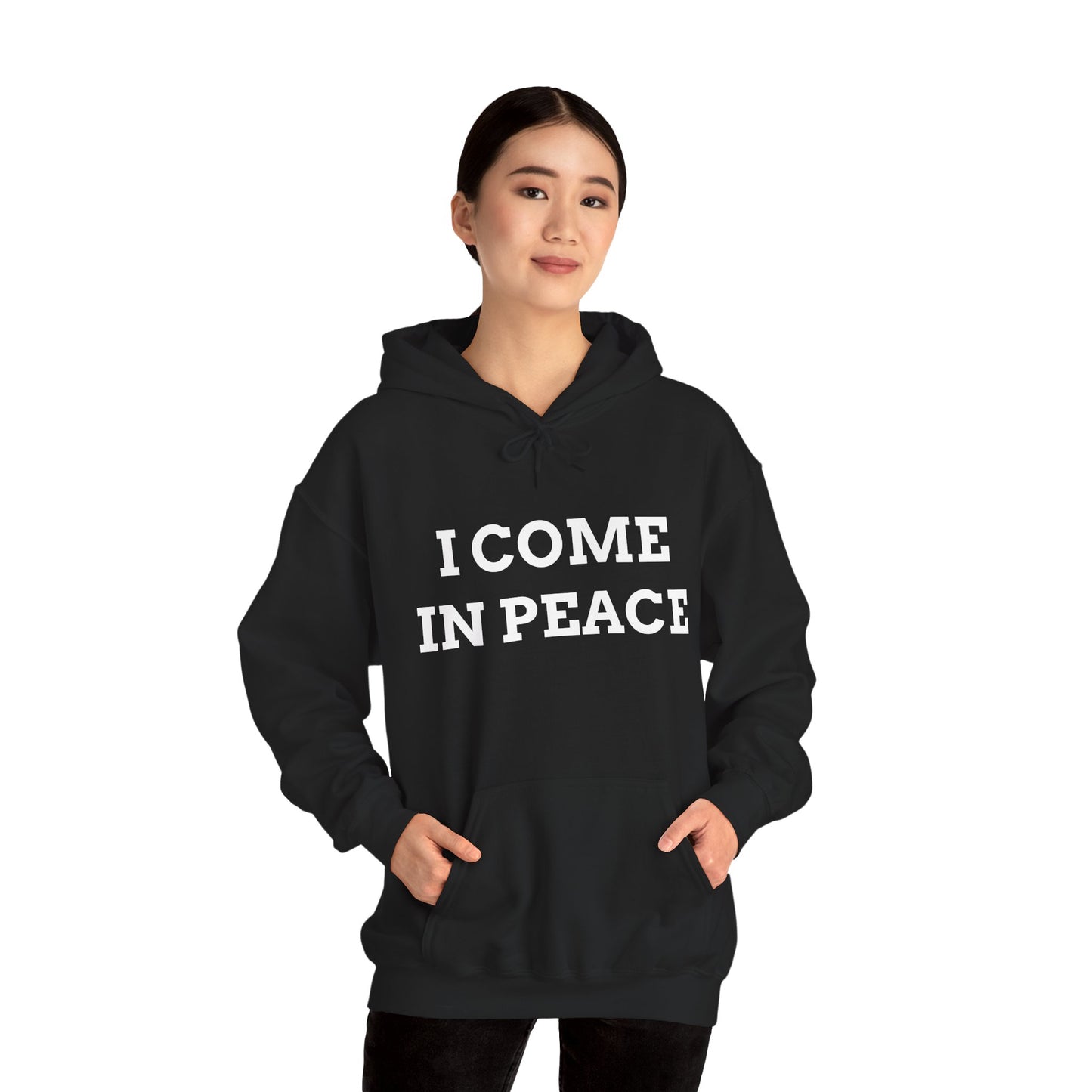 'I COME IN PEACE' - Unwearablez 'Peace' Collection 2 in 1 Couple's Hoodie Bundle in BLACK - US Edition.