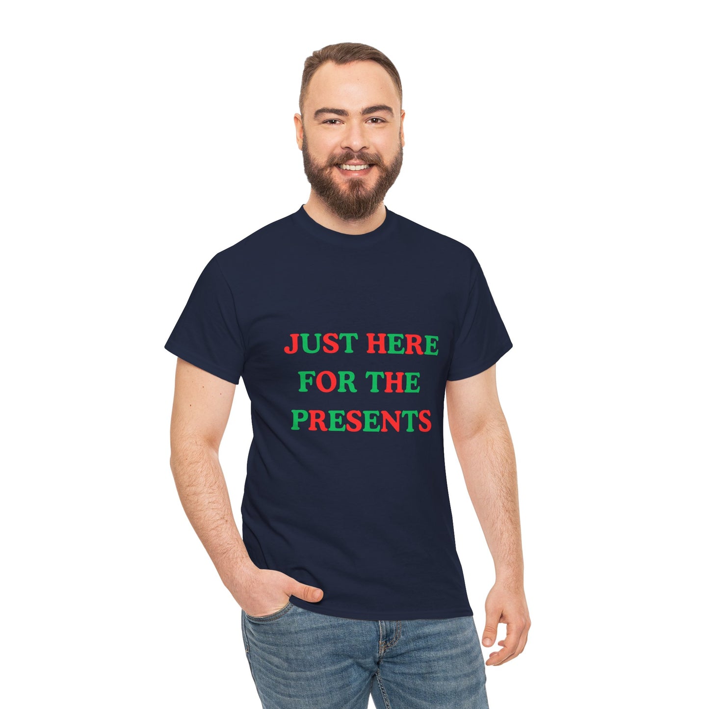 "JUST HERE FOR THE PRESENTS" - Unwearablez 'Xmas' Collection Unisex tee - US Edition