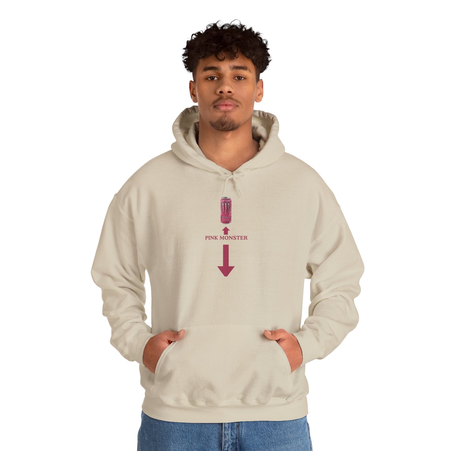 "Pink Monster" Unwearablez 'Monster' meme Collection Unisex Hoodie