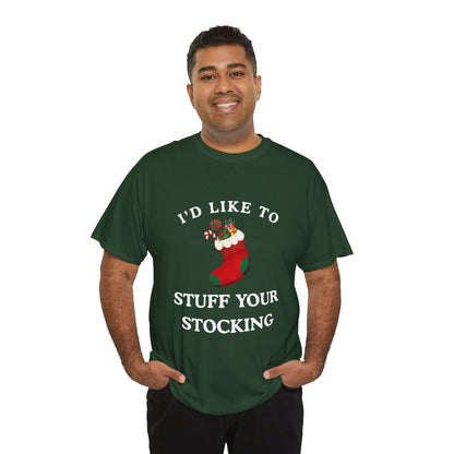 "I'D LIKE TO STUFF YOUR STOCKING" - Unwearablez' 'Xmas' Collection Unisex tee - US Edition