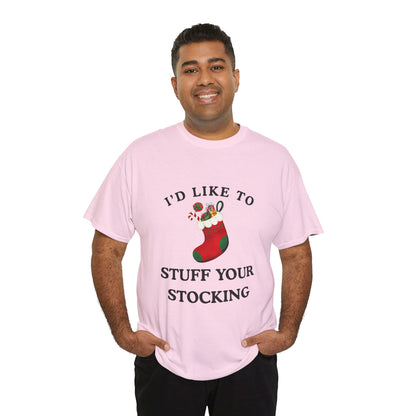 "I'D LIKE TO STUFF YOUR STOCKING" - Unwearablez' 'Xmas' Collection Unisex tee - US Edition