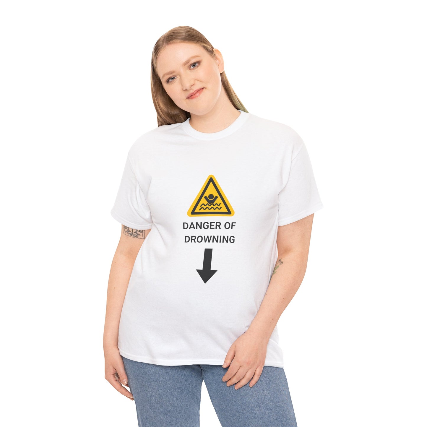 "DANGER OF DROWNING' - Unwearablez 'Caution' meme Collection Unisex tee - EU EDITION