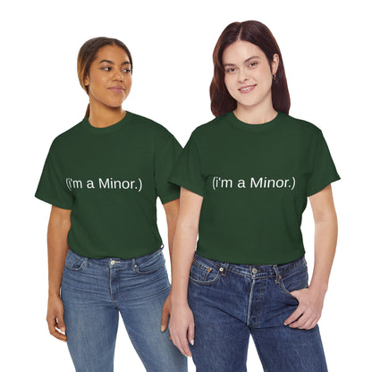 "(i'm a minor.)" - Unwearablez 'ILLEGAL' meme Collection Unisex tee - EU Edition