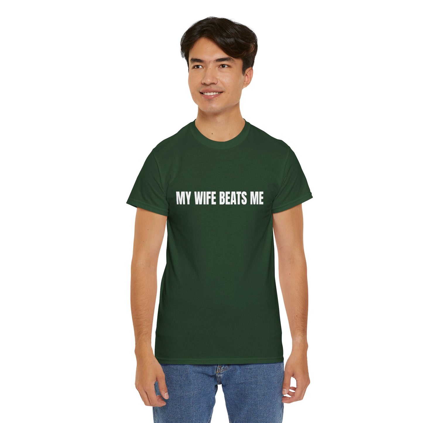 "My wife beats me" - Unwearablez 'Domestic' meme Collection Unisex tee